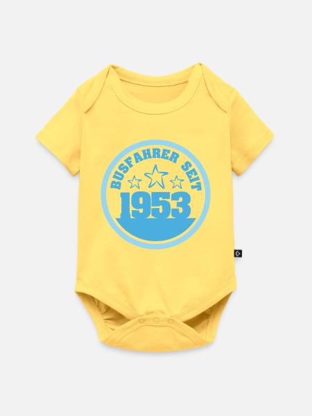 1953 - Baby Premium Kurzarmbody - Pastellgelb