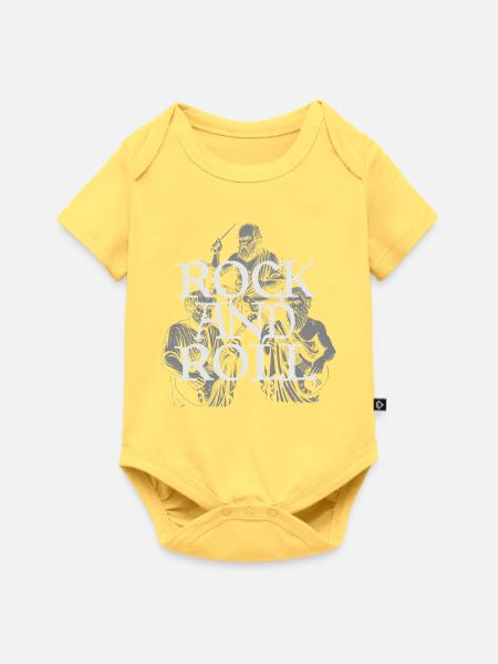 Classic Rock and Roll Philosophenband - Baby Premium Kurzarmbody - Pastellgelb
