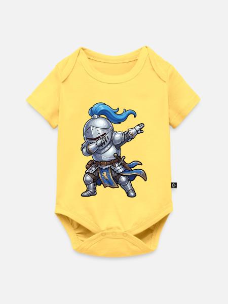 Kinder Dabben Knight Ren Faire Mittelalter - Baby Premium Kurzarmbody - Pastellgelb