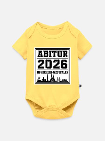 Abitur-2026-NRW - Baby Premium Kurzarmbody - Pastellgelb