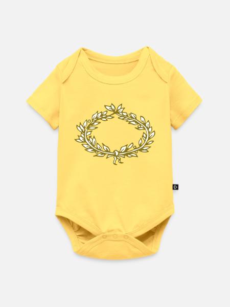 Lorbeeren - Baby Premium Kurzarmbody - Pastellgelb