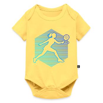 Padel Accessories Gift for Padel for Beginners Fans - Baby Premium short-sleeve bodysuit - sky yellow - Front