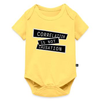 Correlation Is Not Causation Nerd Science - Baby Premium short-sleeve bodysuit - sky yellow - Front