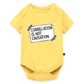 Correlation Is Not Causation Nerd Science - Baby Premium short-sleeve bodysuit - sky yellow - Front