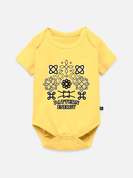 Musterenergie - Baby Premium Kurzarmbody - Pastellgelb