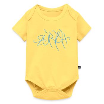 Zurich Street Art T-Shirt - Baby Premium short-sleeve bodysuit - sky yellow - Front