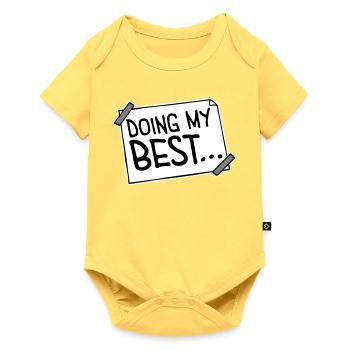Doing My Best Funny Honest Motivational Saying - Baby Premium short-sleeve bodysuit - sky yellow - Front