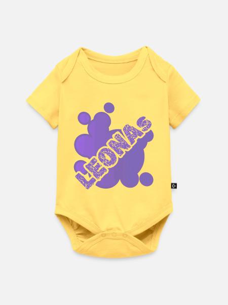 Leonas als Tier - Baby Premium Kurzarmbody - Pastellgelb