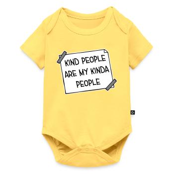 Kind People Are My Kinda People Friendliness - Baby Premium short-sleeve bodysuit - sky yellow - Front