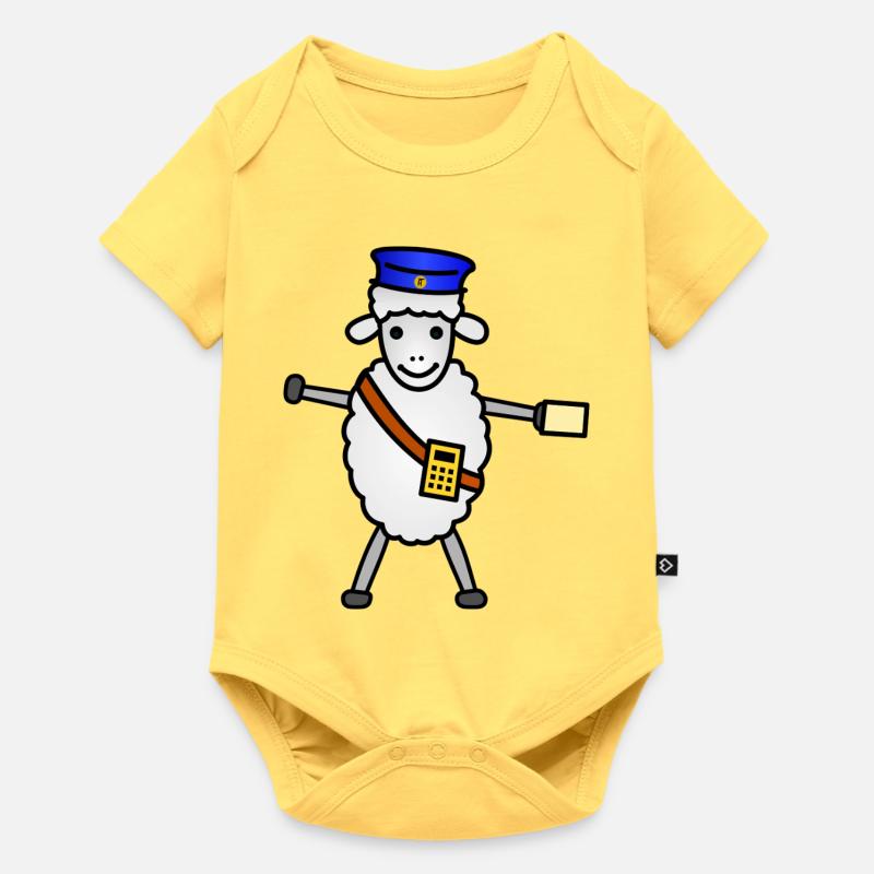 TIB_Schaf ner_bunt - Body à manches courtes Premium Bébé - jaune pastel