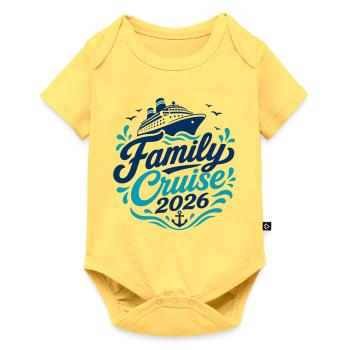 Family Cruise 2026 Motif - Baby Premium short-sleeve bodysuit - sky yellow - Front