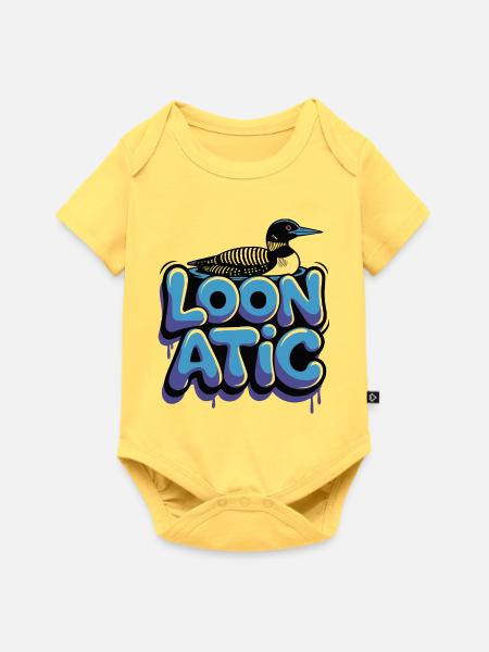 Eistaucher Wasservogel Loonatic - Baby Premium Kurzarmbody - Pastellgelb