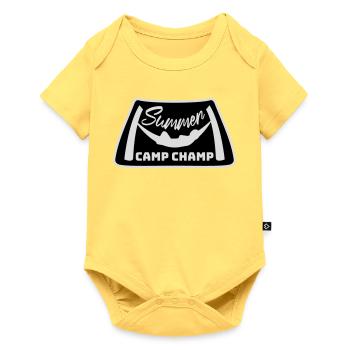 Summer Camp Champ Fun Kids Outdoor Adventure - Baby Premium short-sleeve bodysuit - sky yellow - Front