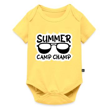 Summer Camp Champ Fun Kids Outdoor Adventure - Baby Premium short-sleeve bodysuit - sky yellow - Front