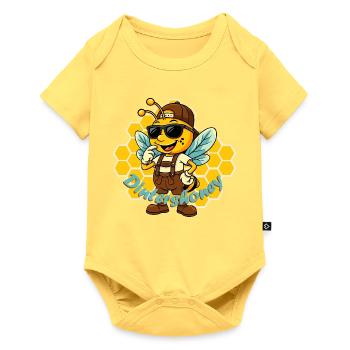 Dintershoney - Baby Premium Kurzarmbody - Pastellgelb - Vorne