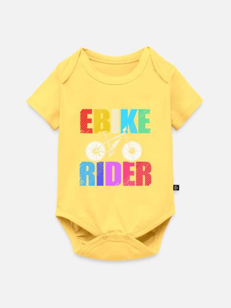 E-Bike EBike E Bike - Baby Premium Kurzarmbody - Pastellgelb