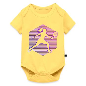 Padel tennis gift idea for a court player - Baby Premium short-sleeve bodysuit - sky yellow - Front