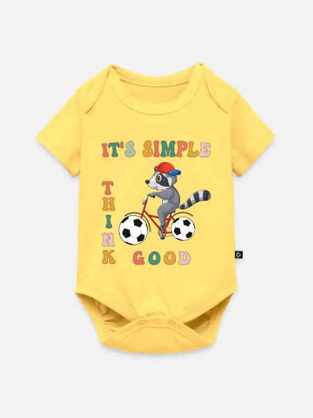 Fußball Event - Baby Premium Kurzarmbody - Pastellgelb