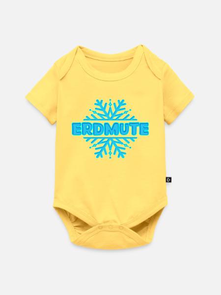 Vorname Erdmute - Baby Premium Kurzarmbody - Pastellgelb