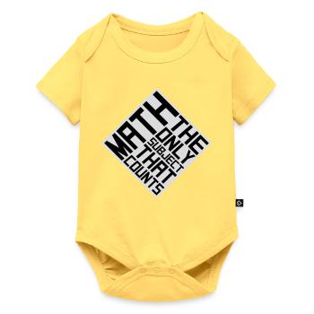 Les mathématiques La seule matière qui compte Nerd Mathe Logo - Body à manches courtes Premium Bébé - jaune pastel - Devant