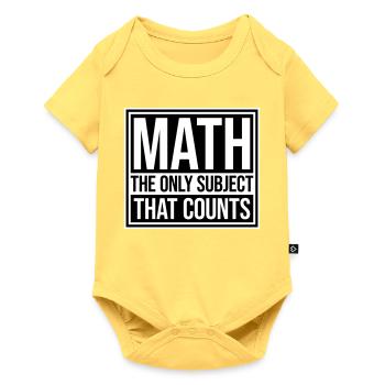Les mathématiques La seule matière qui compte Nerd Mathe Logo - Body à manches courtes Premium Bébé - jaune pastel - Devant
