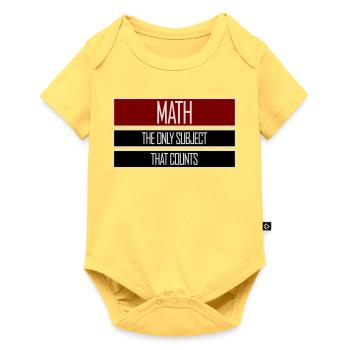 Les mathématiques La seule matière qui compte Nerd Mathe Logo - Body à manches courtes Premium Bébé - jaune pastel - Devant