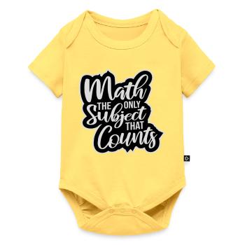 Les mathématiques La seule matière qui compte Nerd Mathe Logo - Body à manches courtes Premium Bébé - jaune pastel - Devant