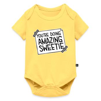 You're Doing Amazing Sweetie Funny Encouraging - Baby Premium short-sleeve bodysuit - sky yellow - Front