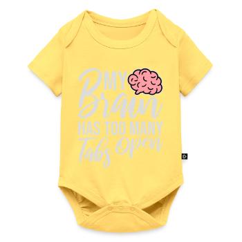 My Brain Has Too Many Tabs Open Lustig Grübeln - Baby Premium short-sleeve bodysuit - sky yellow - Front