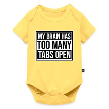 My Brain Has Too Many Tabs Open Lustig Grübeln - Baby Premium short-sleeve bodysuit - sky yellow - Front