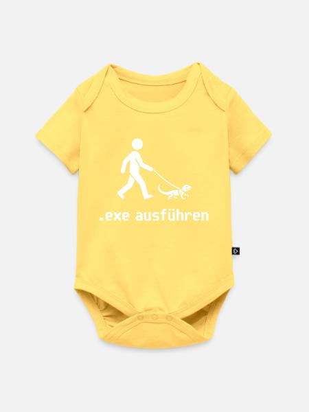 Admin Exe Ausführen - Baby Premium Kurzarmbody - Pastellgelb