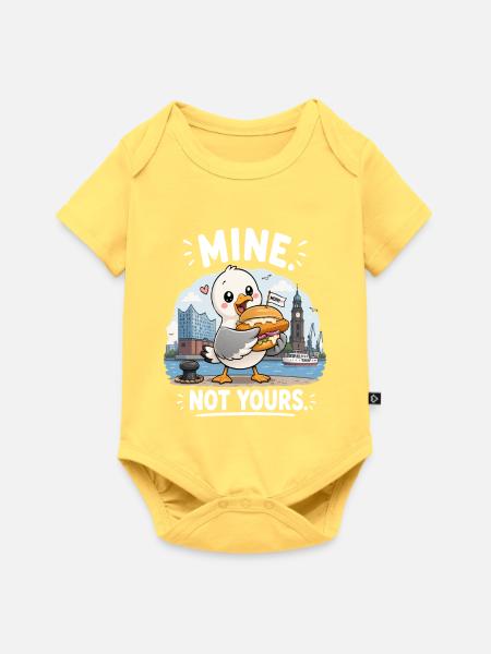 Mine Not Yours Möwe - Baby Premium Kurzarmbody - Pastellgelb