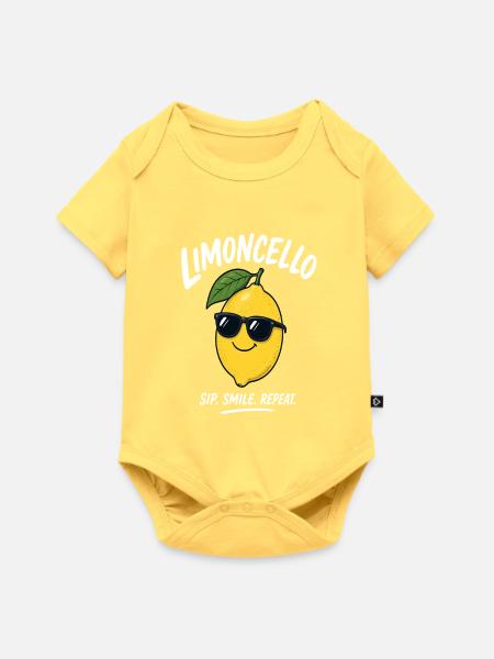 Limoncello Sonnenbrille Zitronen-Shirt - Baby Premium Kurzarmbody - Pastellgelb