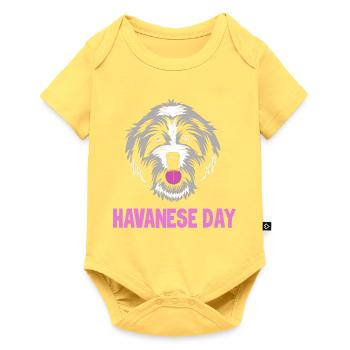 Havanese dog - Baby Premium short-sleeve bodysuit - sky yellow - Front