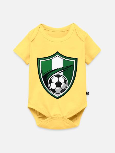 fussball-shield - Baby Premium Kurzarmbody - Pastellgelb