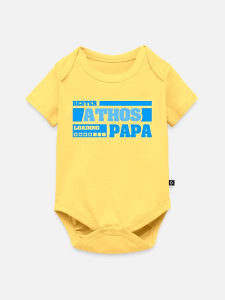 Geburt Athos - Baby Premium Kurzarmbody - Pastellgelb