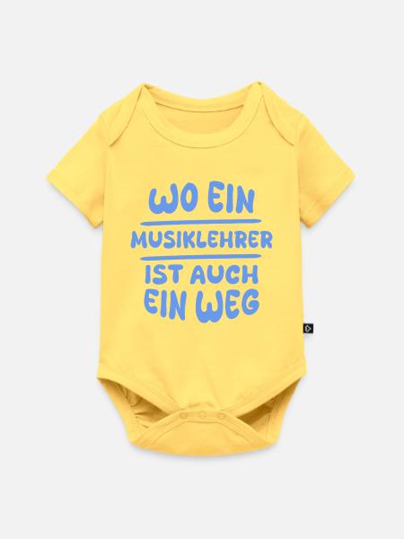 Musiklehrer als Geschenkidee - Baby Premium Kurzarmbody - Pastellgelb