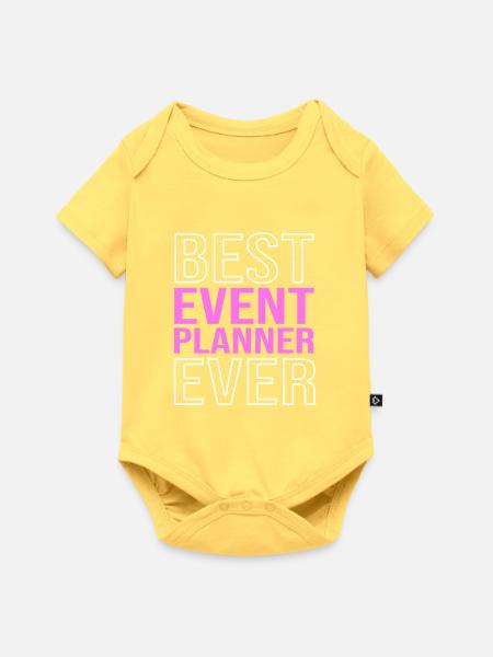 Event Planer - Baby Premium Kurzarmbody - Pastellgelb