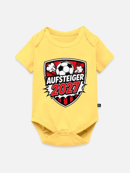 aufsteiger-2027- - Baby Premium Kurzarmbody - Pastellgelb