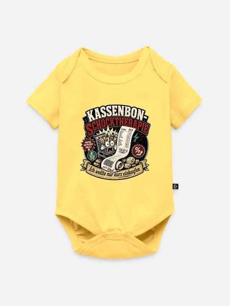 Kassenbon Schocktherapie - Inflation sichtbar - Baby Premium Kurzarmbody - Pastellgelb