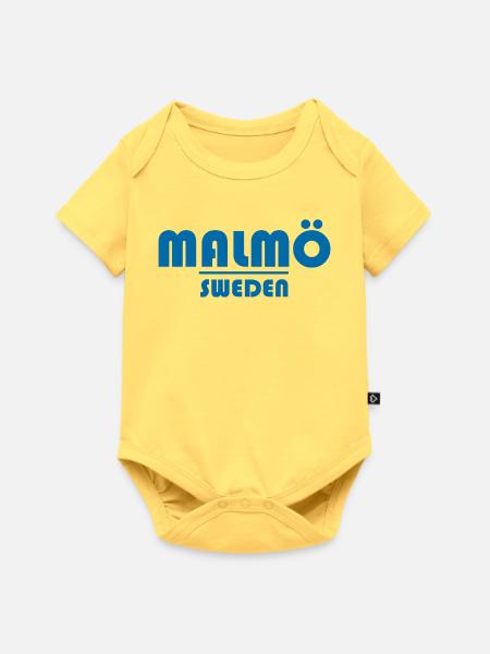 Malmö, Schweden - Baby Premium Kurzarmbody - Pastellgelb