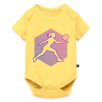 Padel Accessories Design for Padel Learning to Play Fans - Baby Premium short-sleeve bodysuit - sky yellow - Front