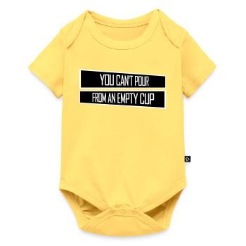 On ne peut pas verser dans un gobelet vide Soins personnels - Body à manches courtes Premium Bébé - jaune pastel - Devant