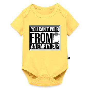 On ne peut pas verser dans un gobelet vide Soins personnels - Body à manches courtes Premium Bébé - jaune pastel - Devant