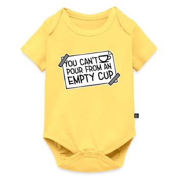 On ne peut pas verser dans un gobelet vide Soins personnels - Body à manches courtes Premium Bébé - jaune pastel - Devant