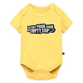 On ne peut pas verser dans un gobelet vide Soins personnels - Body à manches courtes Premium Bébé - jaune pastel - Devant