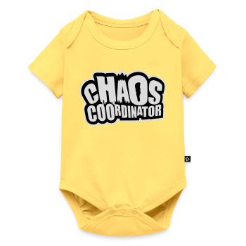 Chaos Coordinator Funny Title Parents Teacher Logo - Baby Premium short-sleeve bodysuit - sky yellow - Front