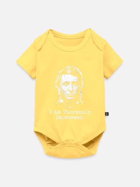 Ich bin thoreauisch beeindruckt - Baby Premium Kurzarmbody - Pastellgelb