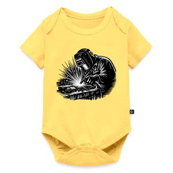 Soudeur Sparks Metal Industry Work Pride - Body à manches courtes Premium Bébé - jaune pastel - Devant