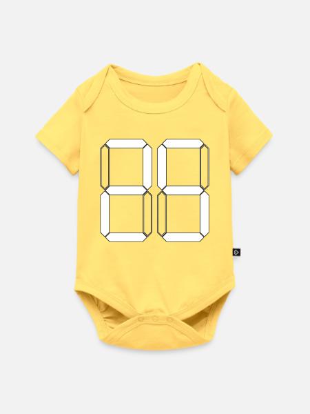 NUMMER 25 Fünfundzwanzig Geschenk Digital - Baby Premium Kurzarmbody - Pastellgelb